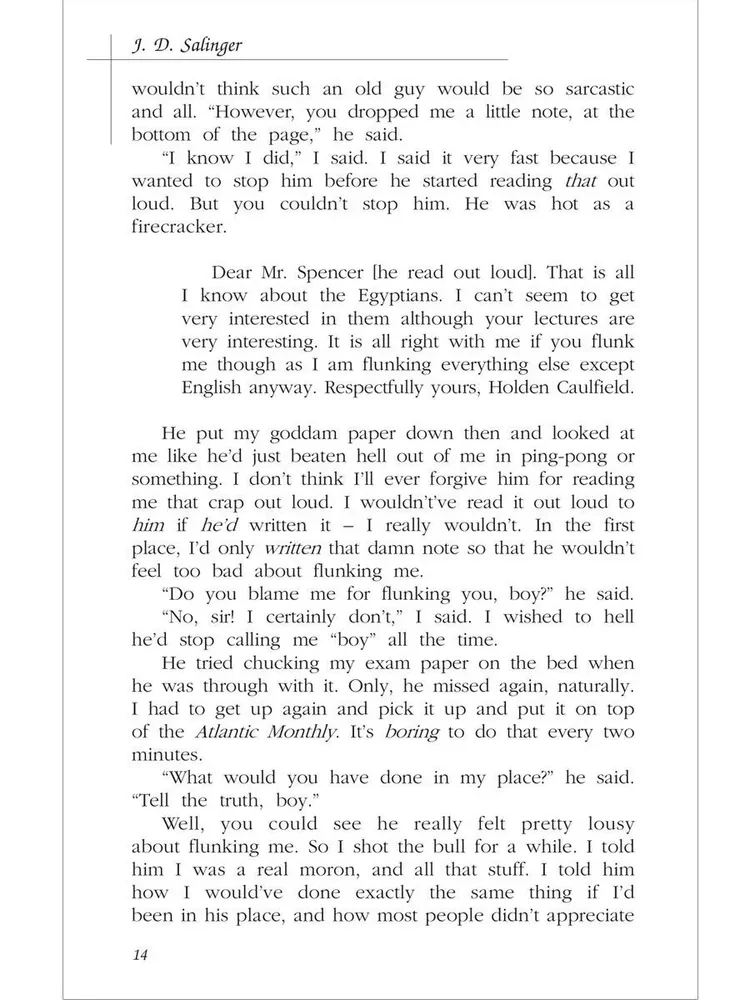 The Catcher in the Rye = Der Fänger im Roggen