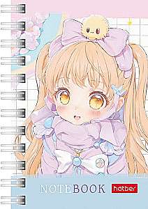 Notebook 40 sheets A7, grid on a spiral