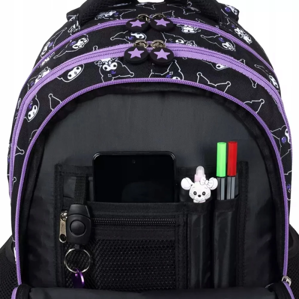 Kuromi Black nelja sektsiooniga seljakott