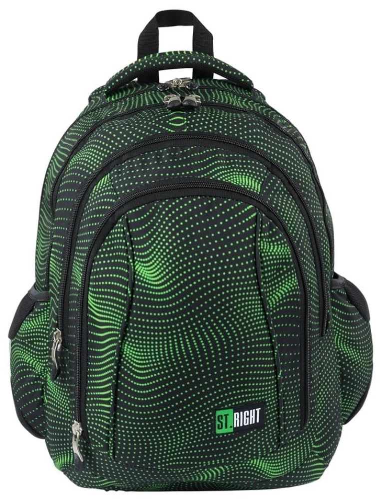 Seljakott nelja sektsiooniga Green Halftone