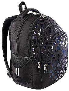Backpack with Four Compartments Black Cats