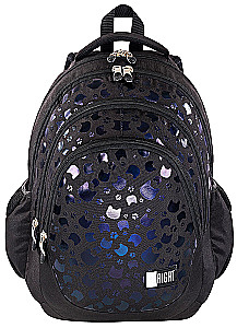 Backpack with Four Compartments Black Cats