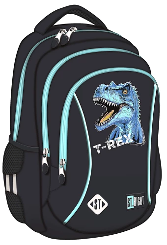 Backpack with three compartments Blue T-Rex