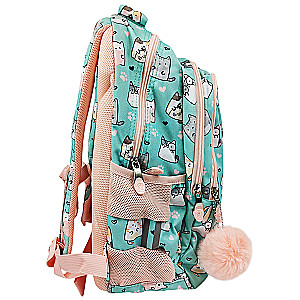 Plecak z trzema przegrodami Charming Cats