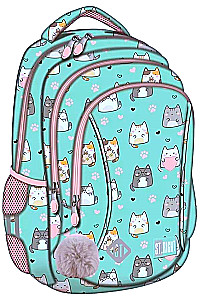 Plecak z trzema przegrodami Charming Cats