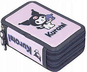 Пенал - Kuromi Pink (тройной, с наполнением)
