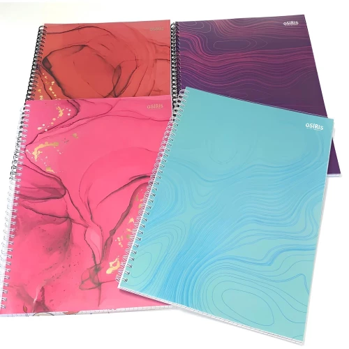 Notebook, A4, 96 sheets, in grid, assorted