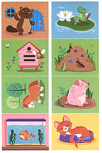 Riddles with Stickers. Match the House!