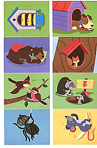Riddles with Stickers. Match the House!