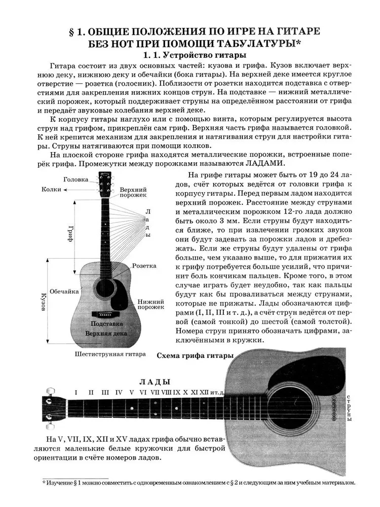 Gitara dla początkujących dorosłych. Dla tych, którzy znają i nie znają nut