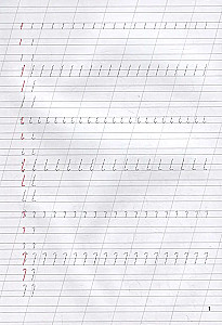 Klassische Schreibübung. Großbuchstaben