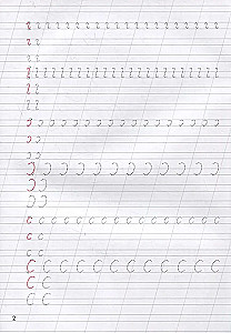 Klassische Schreibübung. Großbuchstaben
