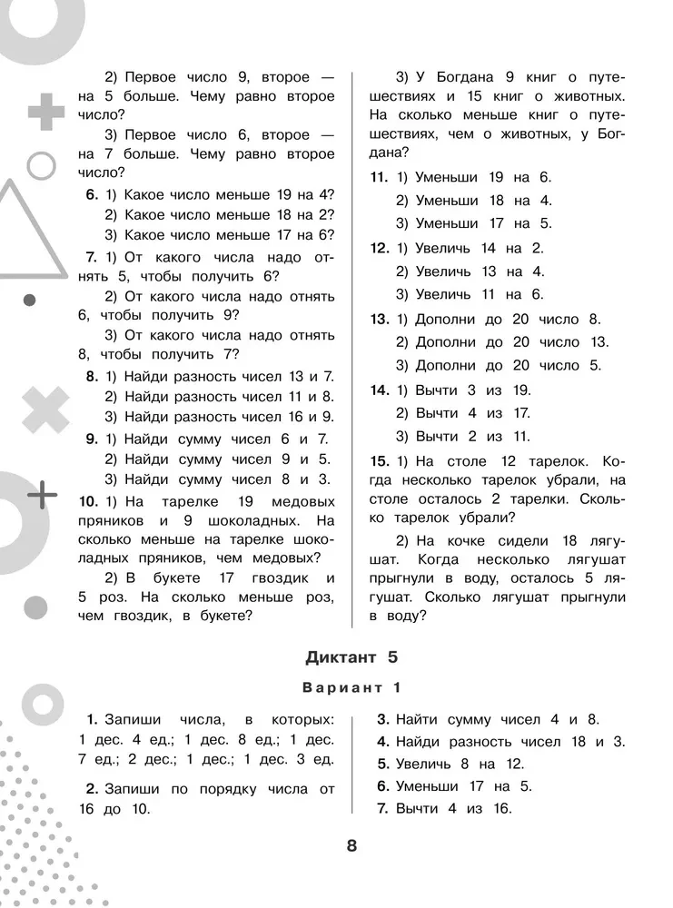 15 000 przykładów z matematyki. Liczenie ustne. Wszystkie rodzaje. Klasy 1-4