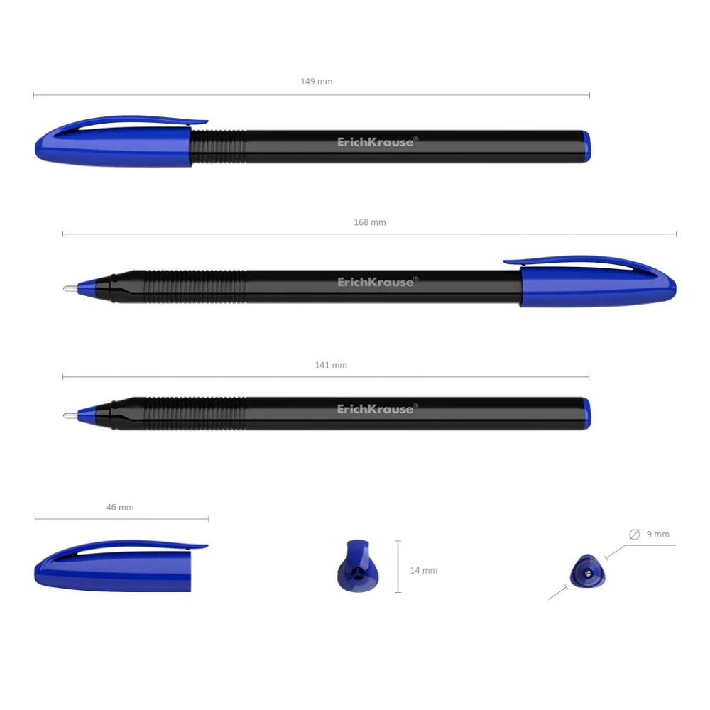 Шариковая ручка - ErichKrause Stick Black Edition, синяя