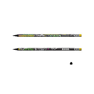 Black graphite pencil with eraser - HB ErichKrause Dino Hobby, assorted