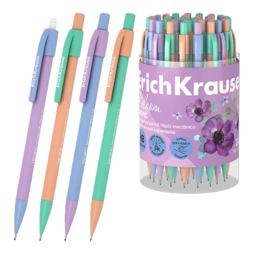 Mehāniskais melnā grafīta zīmulis - Tropic Pastel Bloom, dažādībā