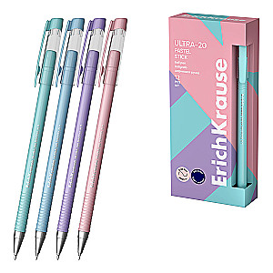 Ballpoint Pen - ErichKrause Stick Pastel, blue, assorted