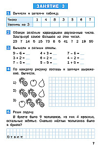 Sommeraufgaben in Mathematik für den 1. Klasskurs