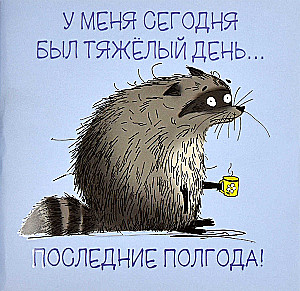 Блокнот - Сонный енот, 32 листа, комбинированный
