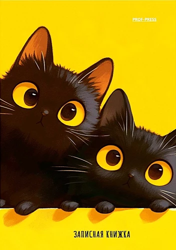 Записная книжка - Два чёрных котика, А6