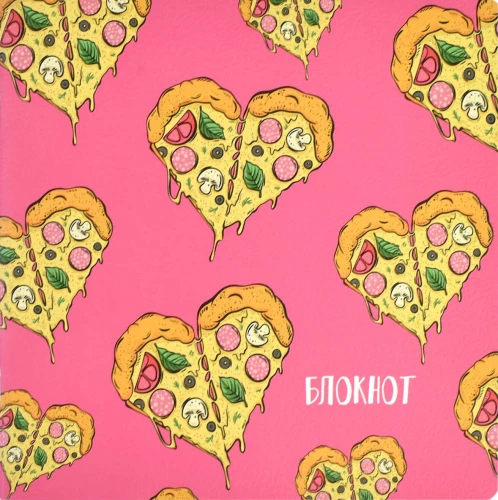Märkmik - Pizza-hheart, 40 lehte, ruuduline