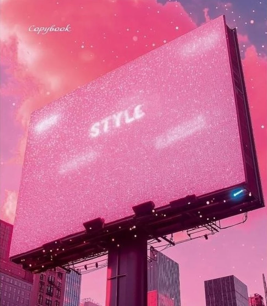 Grid Notebook. City in Pink Color