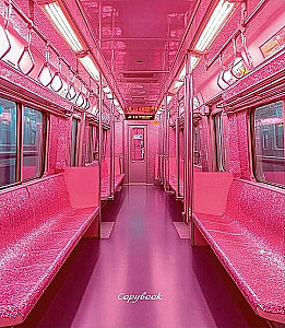 Grid Notebook. City in Pink Color