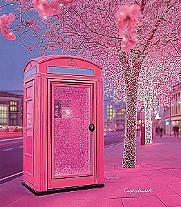 Grid Notebook. City in Pink Color