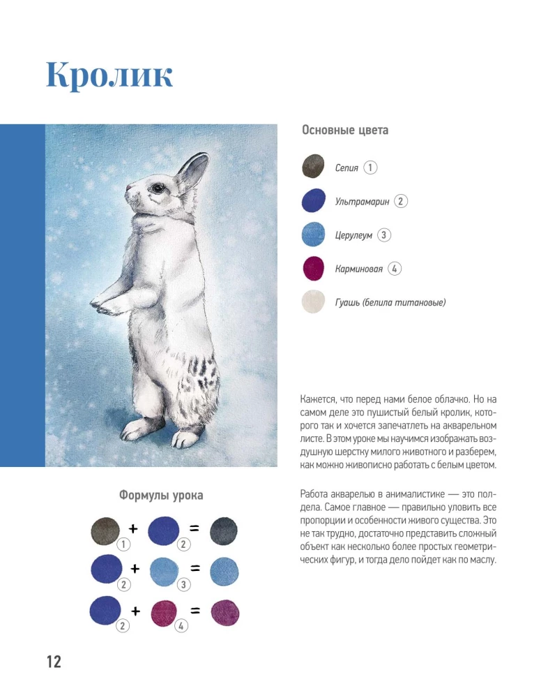 Drawing School. Domestic Animals in Watercolor