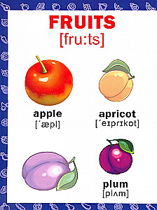 Anglų kalba mažyliams. Daržovės, vaisiai, uogos