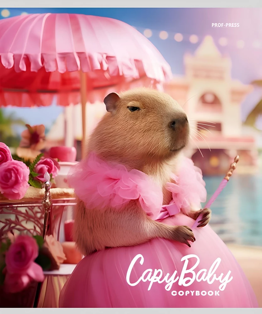Notebook - Capybara, A5, 48 sheets, grid, assorted