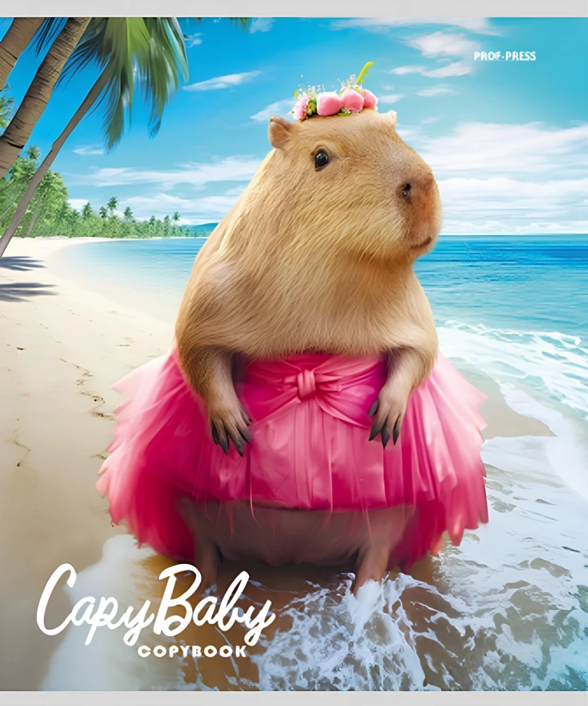 Notebook - Capybara, A5, 48 sheets, grid, assorted