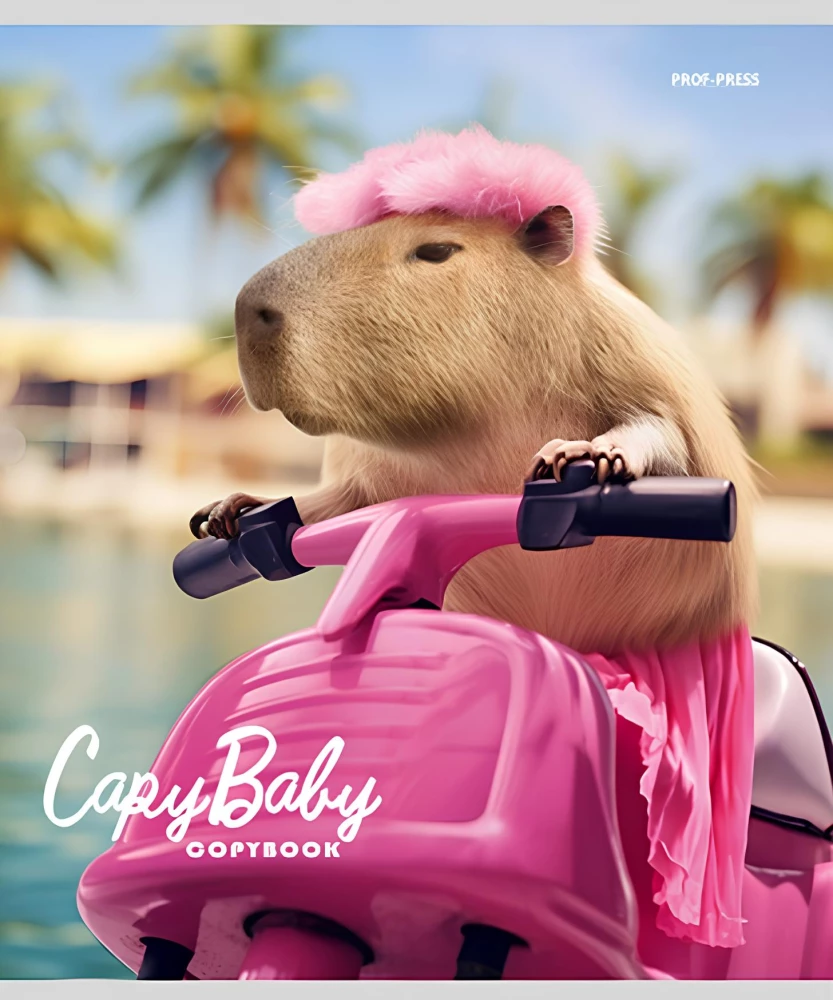 Notebook - Capybara, A5, 48 sheets, grid, assorted