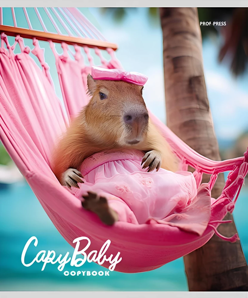 Notebook - Capybara, A5, 48 sheets, grid, assorted