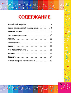 Visi angļu valodas noteikumi shēmās un tabulās