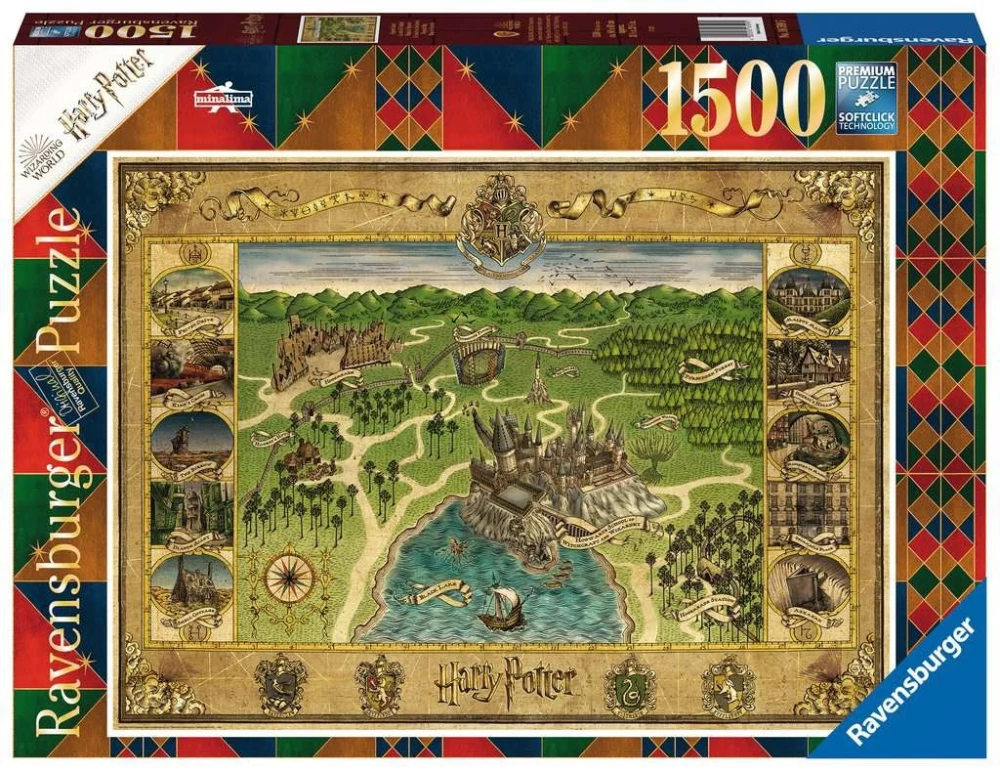 Пазл Карта Хогвартса. 1500 элементов