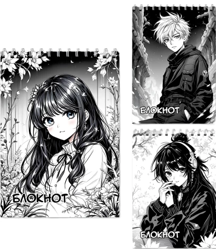 Märkmed - Anime, A6, 40 lehte, ruudustik, assortii