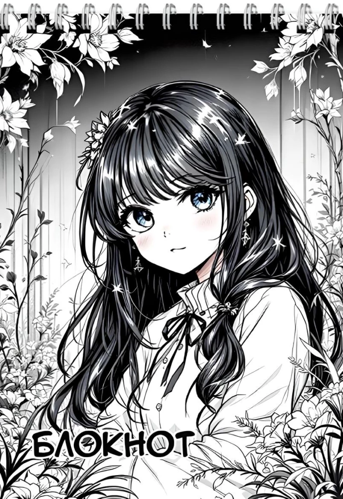 Notebook - Anime, A6, 40 sheets, grid, assorted