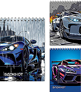 Notebook - Racing, A6, 40 sheets, grid, assorted