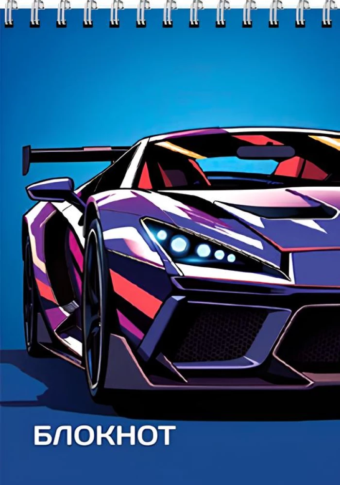 Notebook - Racing, A6, 40 sheets, grid, assorted