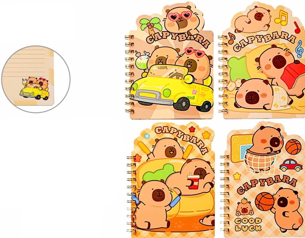 Notepad - Capybara, 50 sheets, ruled, assorted