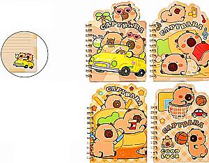 Notepad - Capybara, 50 sheets, ruled, assorted