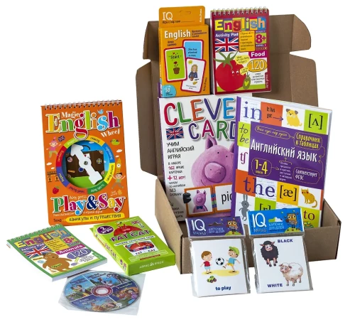 Paket. Basis комплект IQ-Spiele zum Englisch lernen. Niveau 4