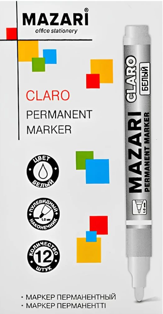 Permanent marker - Claro, white