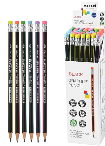 Zīmulis melnā grafīta - Black, dažādībā