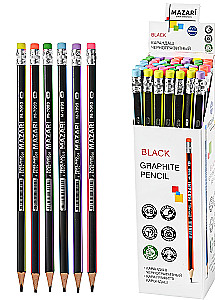 Bleistift aus Graphit - Schwarz, in verschiedenen Ausführungen