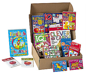 Paket. Großes Set von IQ-Spielen zum Englisch lernen. Level 1
