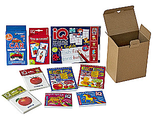 Paket. Mini-Set IQ-Spiele zum Erlernen der englischen Sprache. Niveau 1