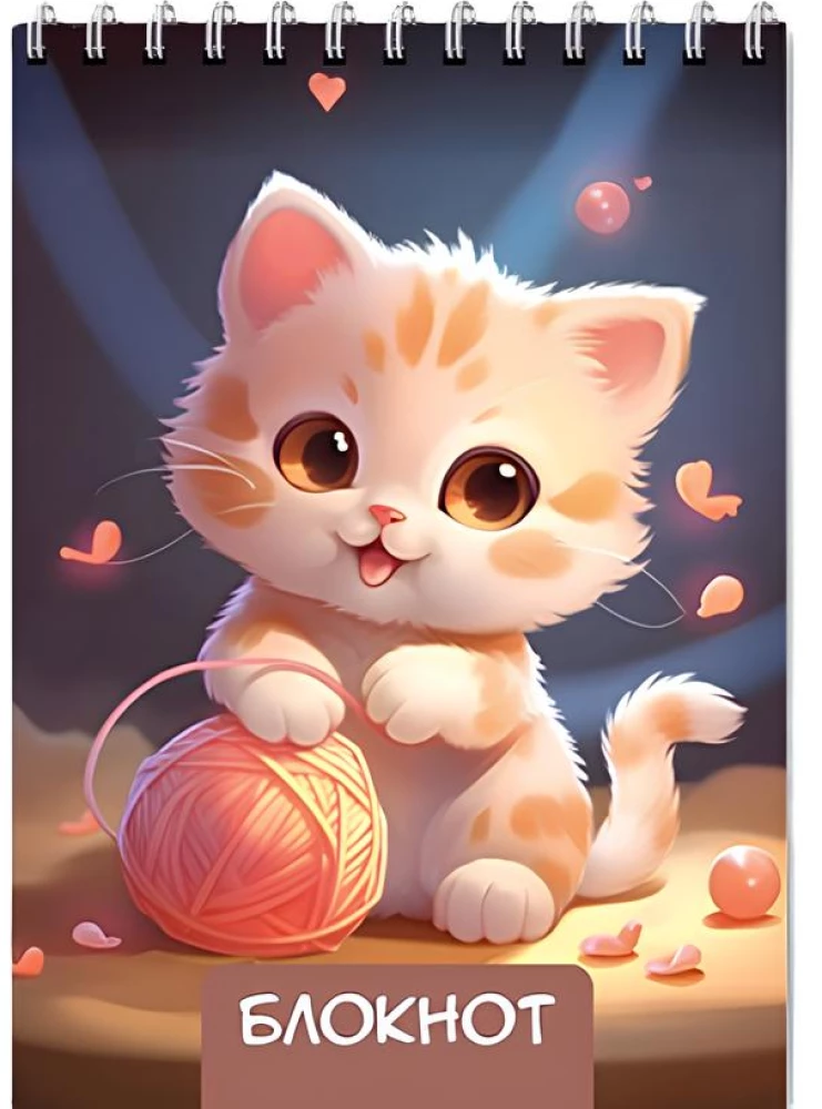 Notepad - Cute Kittens, A6, 40 sheets, grid, assorted