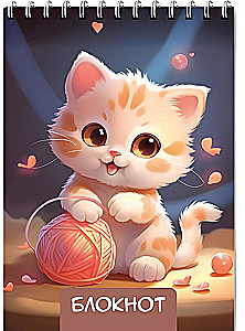 Notepad - Cute Kittens, A6, 40 sheets, grid, assorted